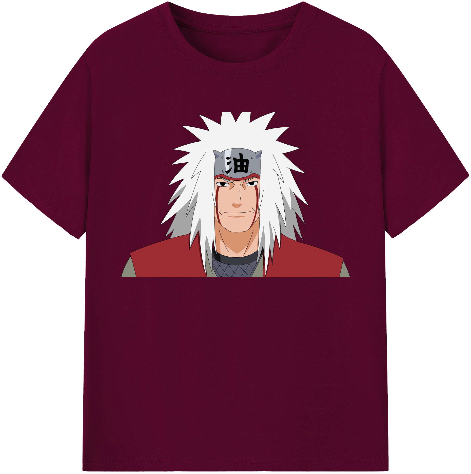 （画像用） NARUTO -ナルト- 自来也（じらいや） Jiraiya レディースカジュアルプリントTシャツ（綿100％）